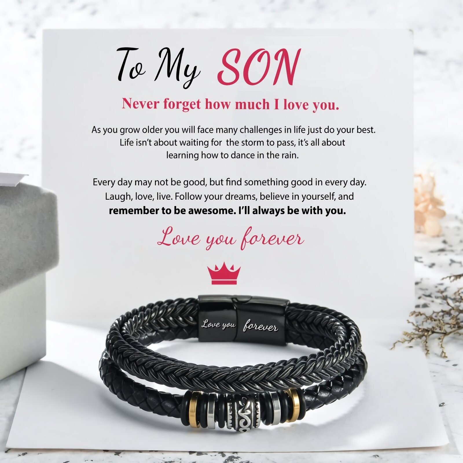 Last Day 45% OFF - For Son - I Will Always Be With You - Double Row Bracelet