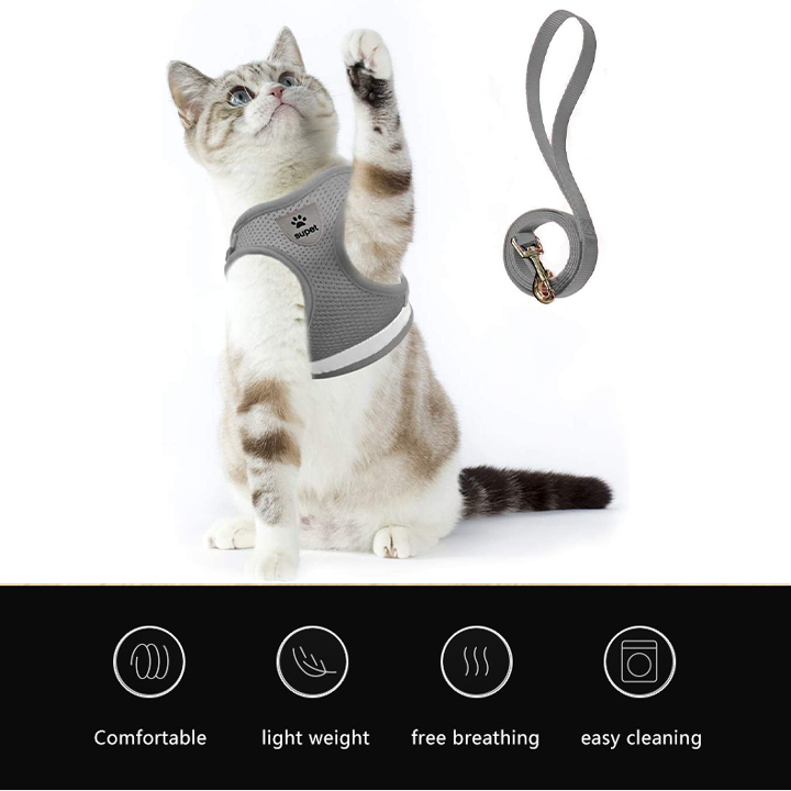 2020 New Adjustable Cute Cat Harness Leash