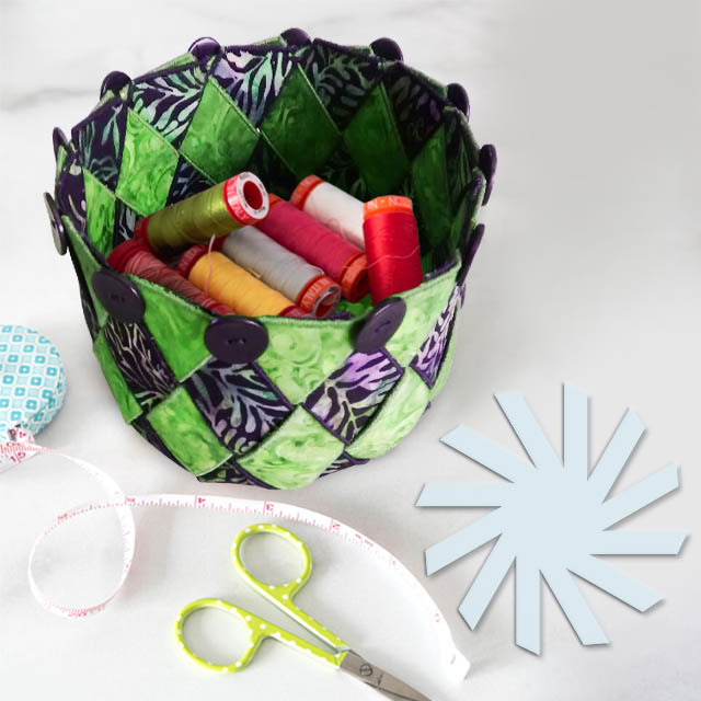 Magic Woven Spiral Storage Basket - Included Instructions + Template