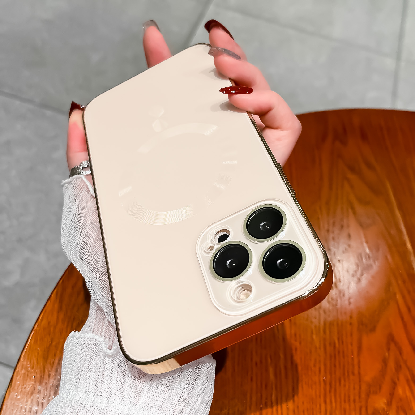 Ultra-Thin Frosted Nude Lens All Included Case Cover for iPhone