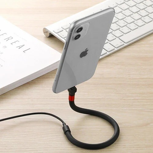 3 in 1 Fast Charging Universal Mobile Phone Holder Data Cable for iPhone, Android, Type-C