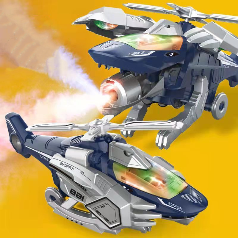 (🔥Last Day Flash Sale - SAVE 50% OFF) LED Transforming Dinosaur Helicopter Toy - BUY 2 FREE SHIPPING