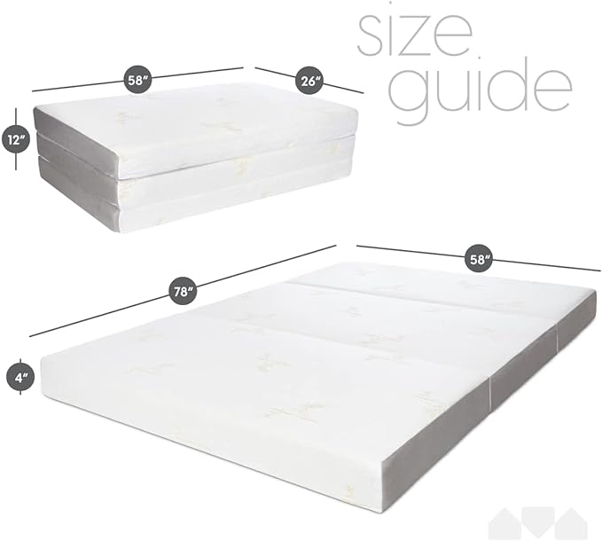 Milliard Folding Mattress with Washable Cover - Queen