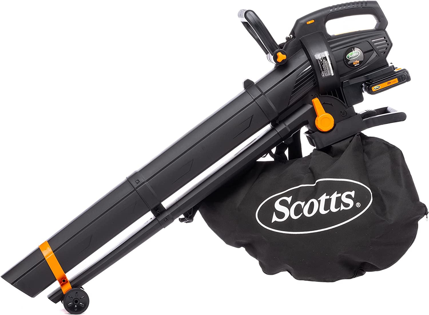 Scotts Outdoor Power Tools 2x20-Volt 3-in-1 Cordless Leaf Blower, Leaf Vaccum, Leaf Mulcher - 40V
