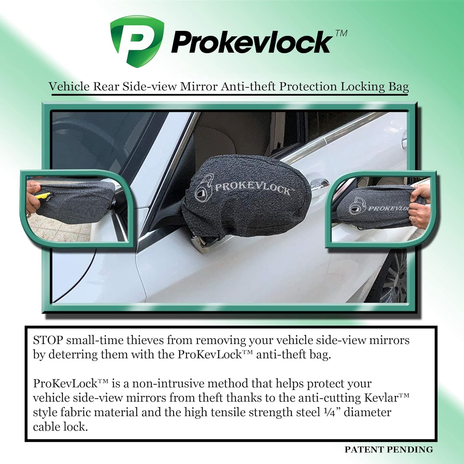 ProKevLock Vehicle Side Mirror Covers with Lock