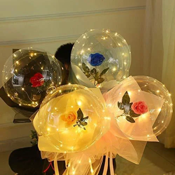 🔥Last Day Promotion - 50% OFF🔥 LED Luminous Balloon Flower Bouquet Flower In Balloon For Gift And Home Decoration - BUY 2 GET 1 FREE