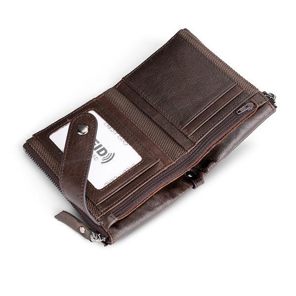 Genuine Leather RFID Small Wallet