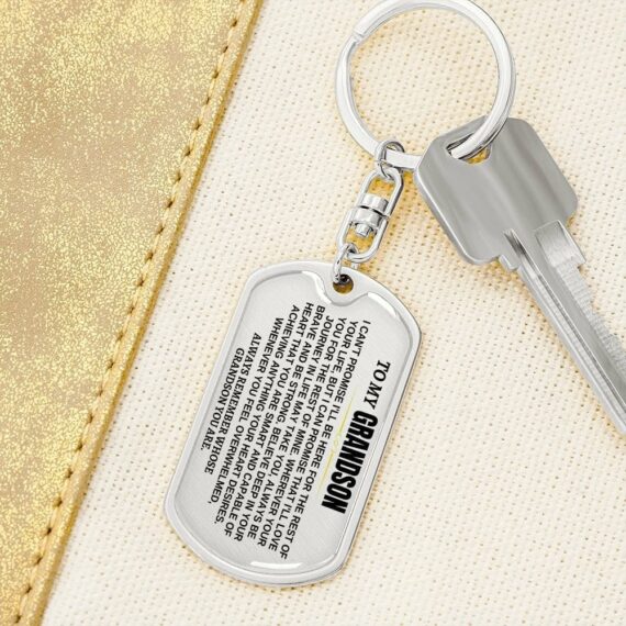 (Last Day 49%) To My Grandson – Remember Whose Grandson You Are – Unique Keychain