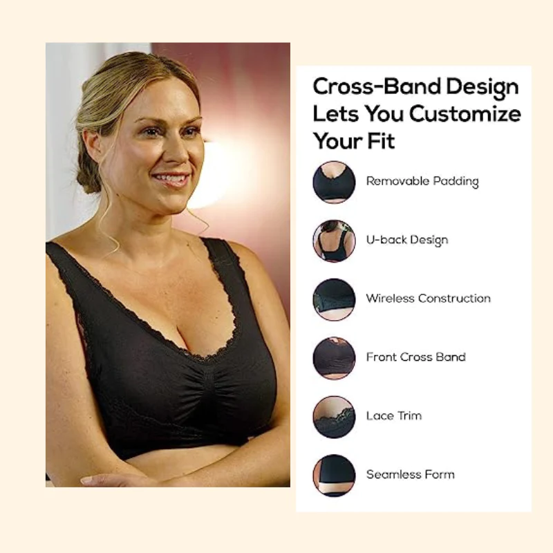 LAST DAY SALE 69% – Comfy Corset Bra Front Cross Side Buckle Lace Bras