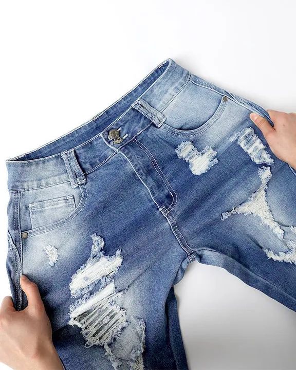 Extreme Distressed High Waist Skinny Jeans