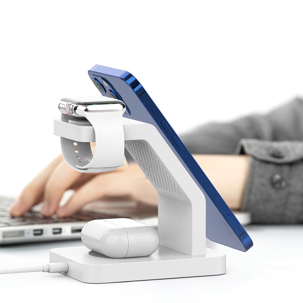 3-in-1 Compact Magnetic Desk Charger