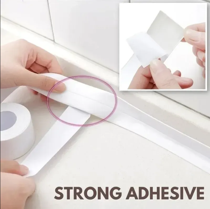 Waterproof Self Adhesive Caulk Strip Tape Sealer (10.5FT) For Kitchen, Bathroom & More