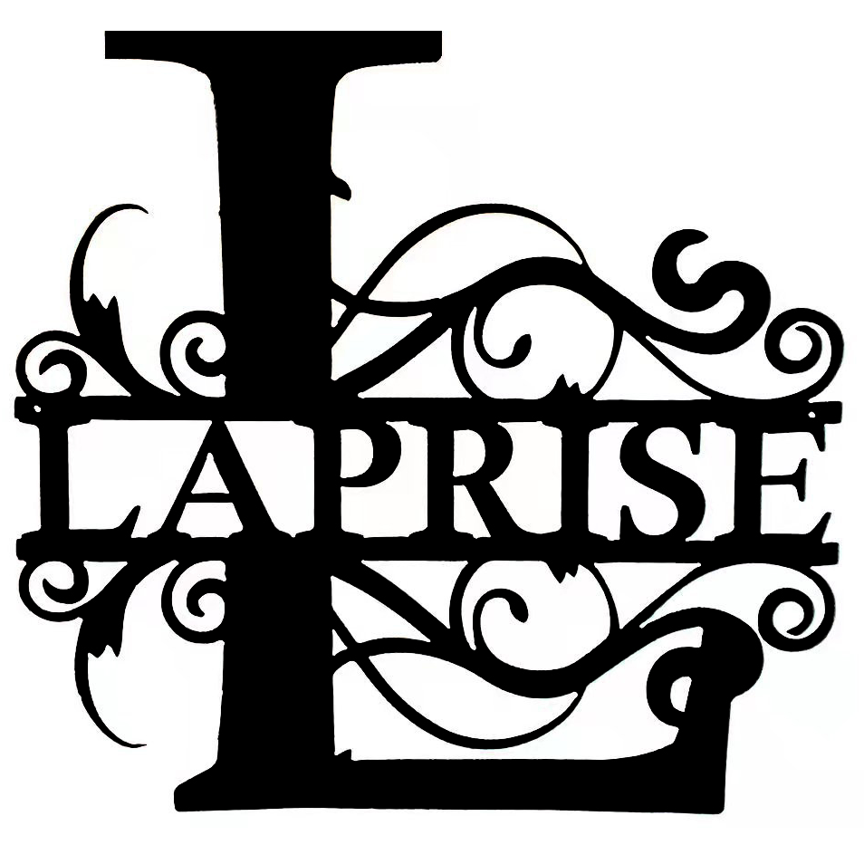' L ' Personalized Split Letter Name Outdoor  Metal Monogram Sign