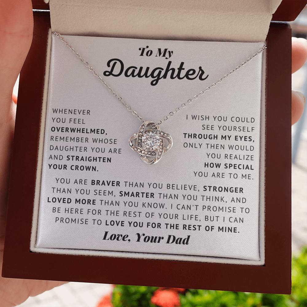 To My Daughter - How Special You Are To Me - Love Knot Necklace