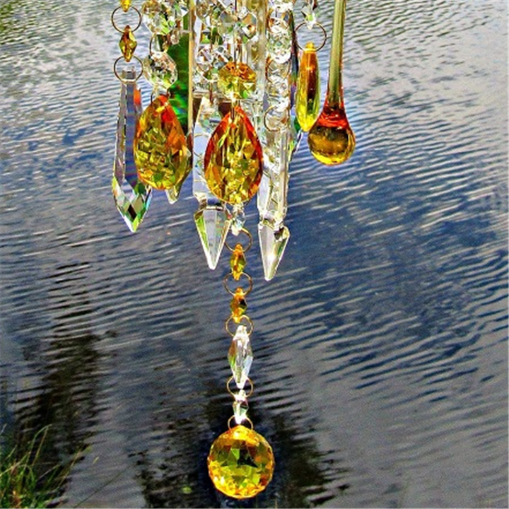 Amber Crystal Wind Chimes