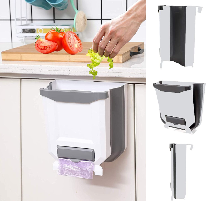(🔥Last Day Flash Sale) 7L New Household Wall-mounted Folding Trash Can--BUY 2 FREE SHIPPING