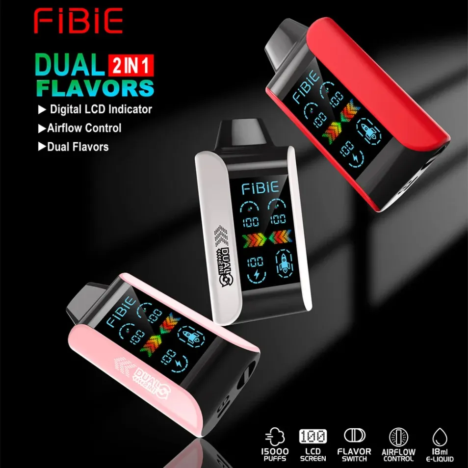 STRAWBERRY ICE & GUAVA PASSION FRUIT - FIBIE 15000 Dual Flavors