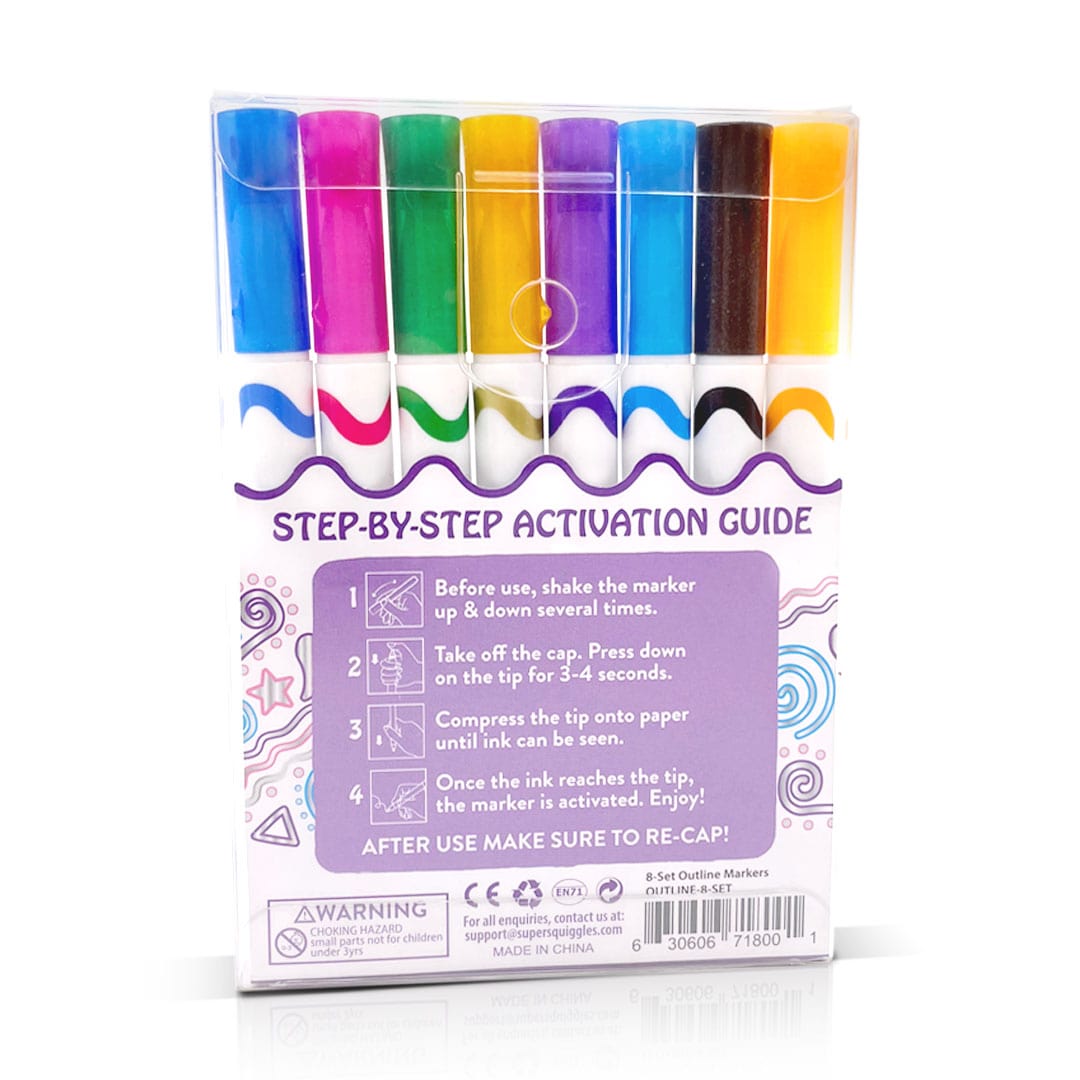 Outline Marker Set (8 Pens Per Set)