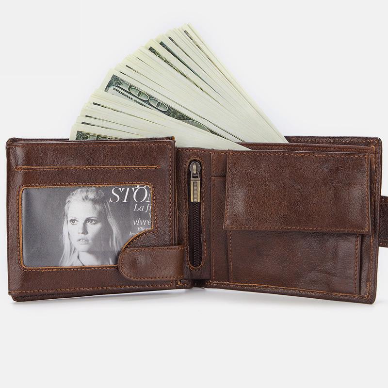 Genuine Leather Soft Multi-Bit Retro Wallet
