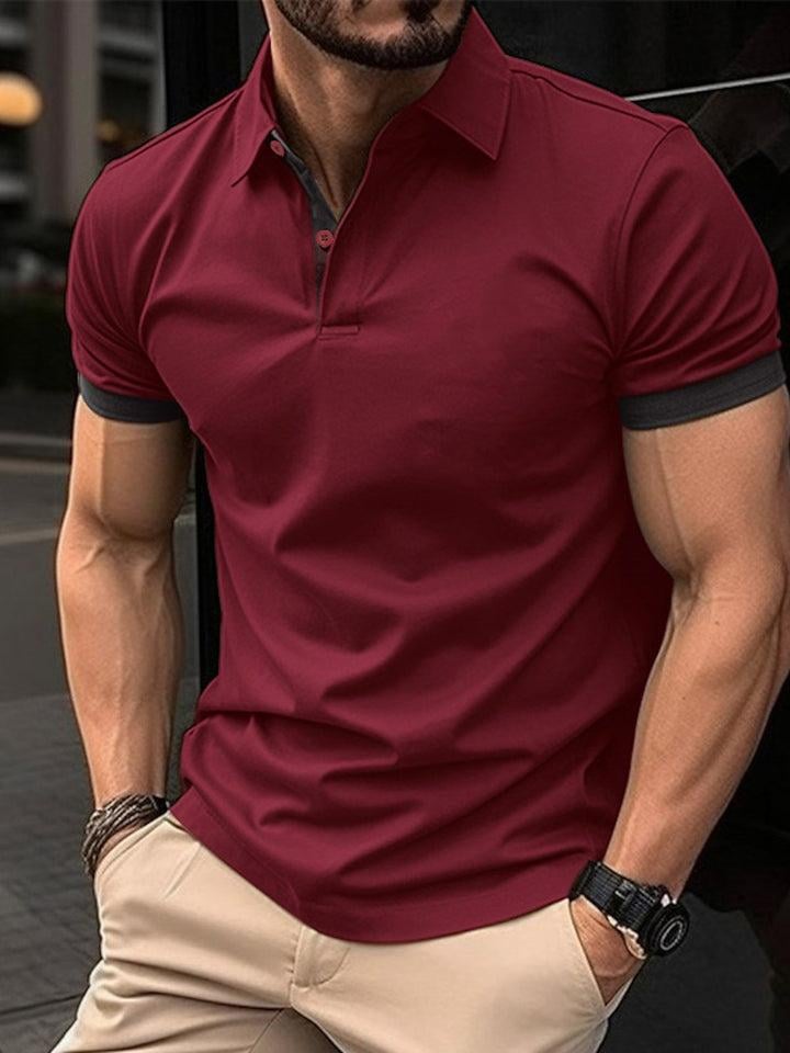 Men's Fashion Casual Paneled Polo Shirt