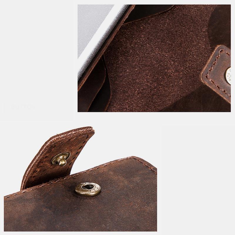 Genuine Leather RFID Classical Wallet With Automatic Pop Up Card Case
