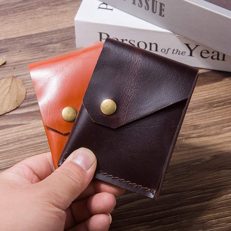 Retro Classic Genuine Leather Wallet Minimalist Lightweight Slim Card Holder