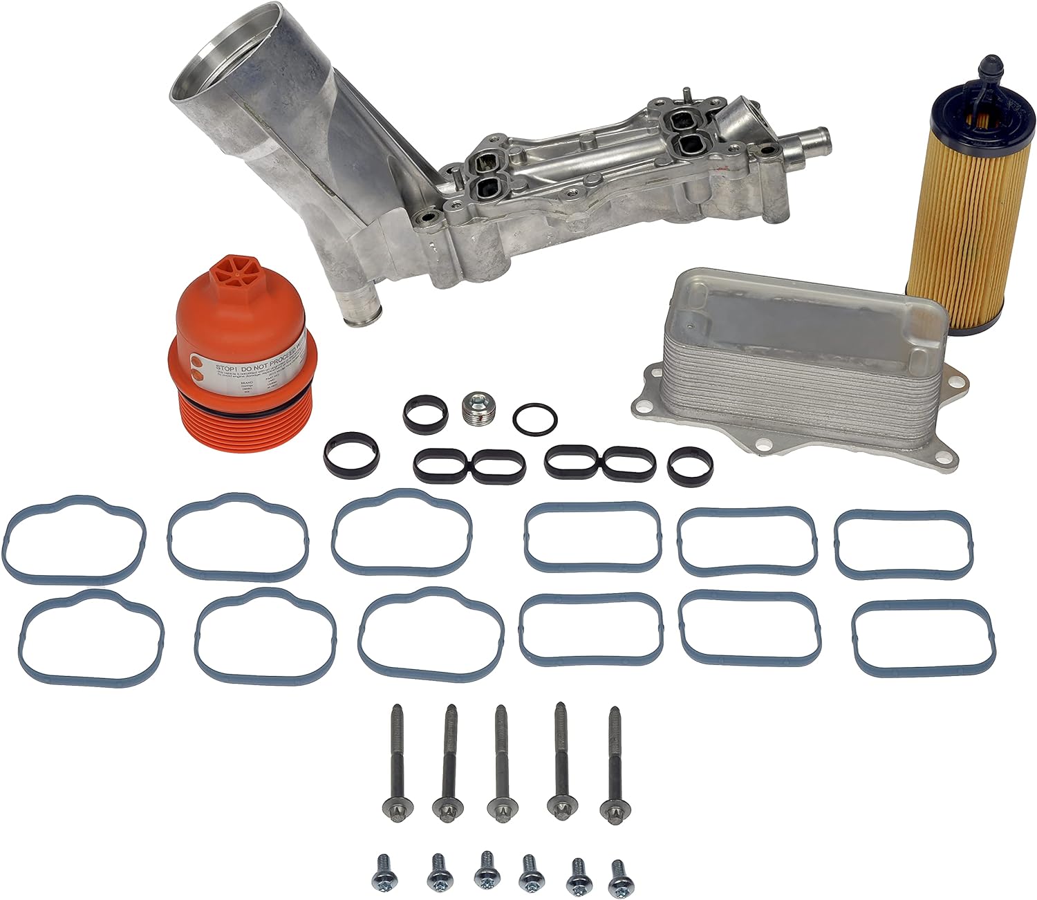 Dorman Upgraded Aluminum Engine Oil Filter Housing with Oil Cooler and Filter
