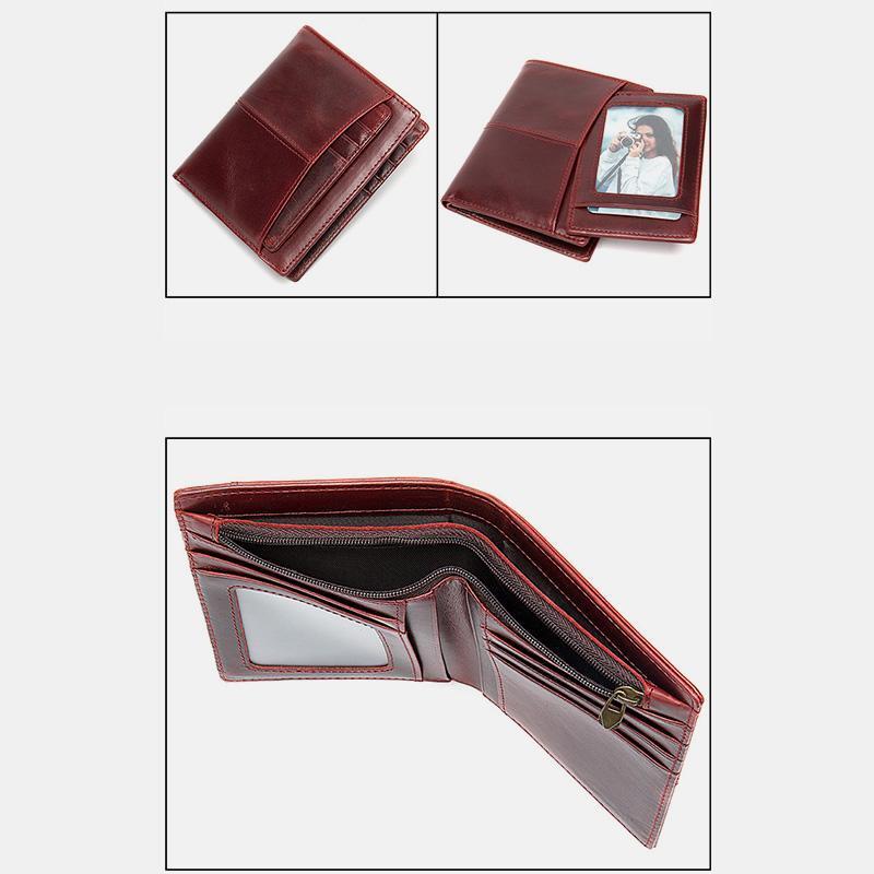 Vintage Multi-Card Pocket Genuine Leather Wallet