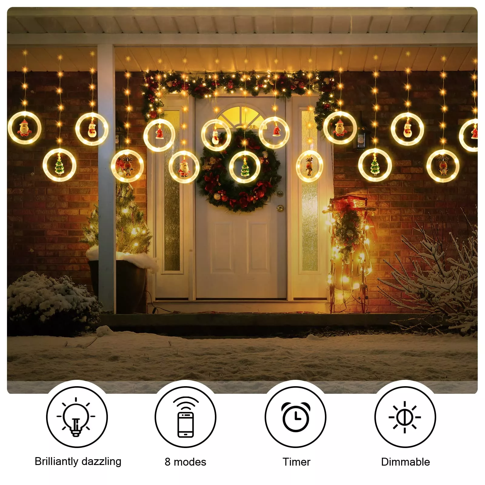 🔥HOT SALE🔥 Christmas Decor Ring Lights🎄🌟