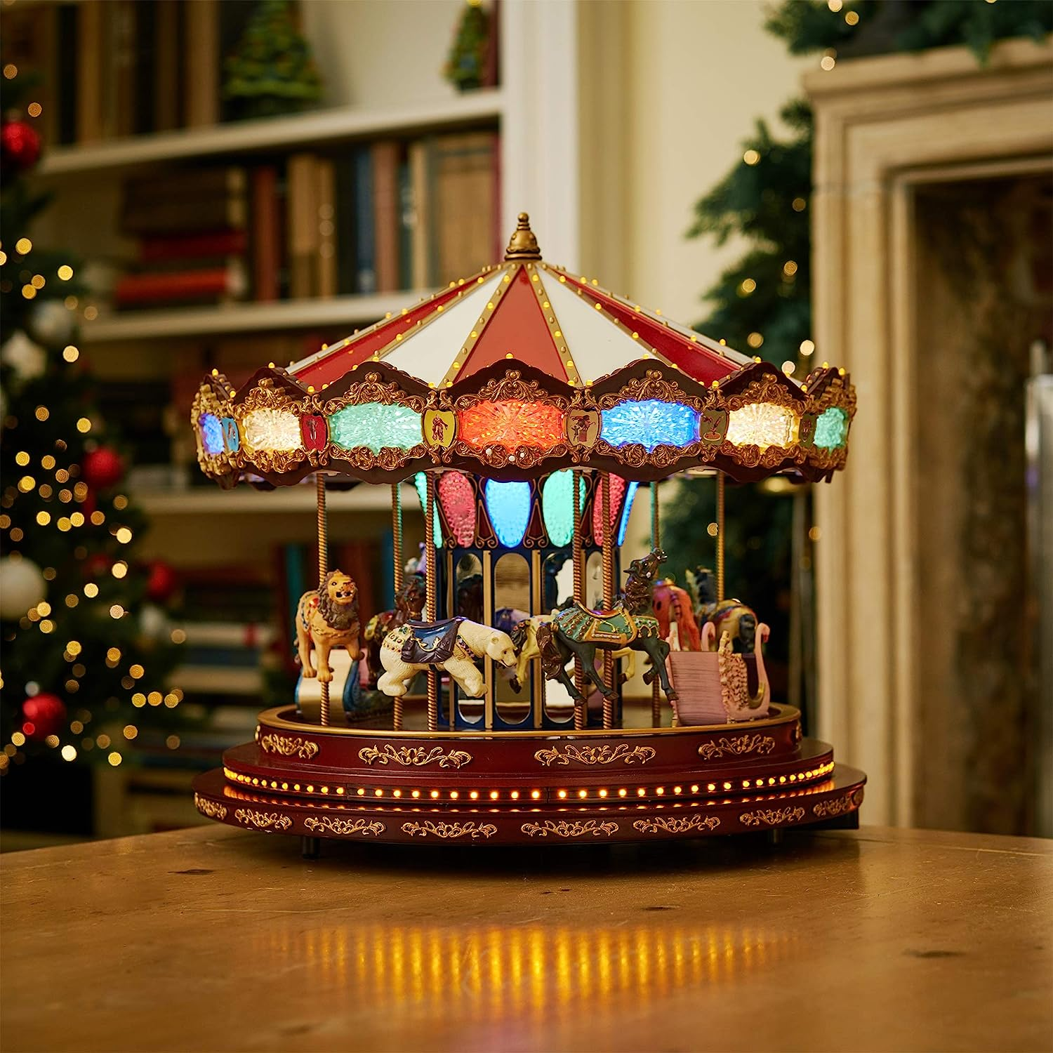 Marquee Deluxe Carousel Musical Animated Indoor Christmas Decoration
