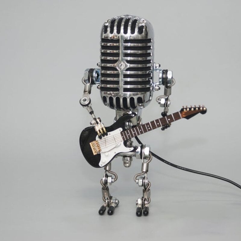 ⏰Last Day Promotion50% OFF -Vintage Metal Microphone Robot Desk Lamp🎸
