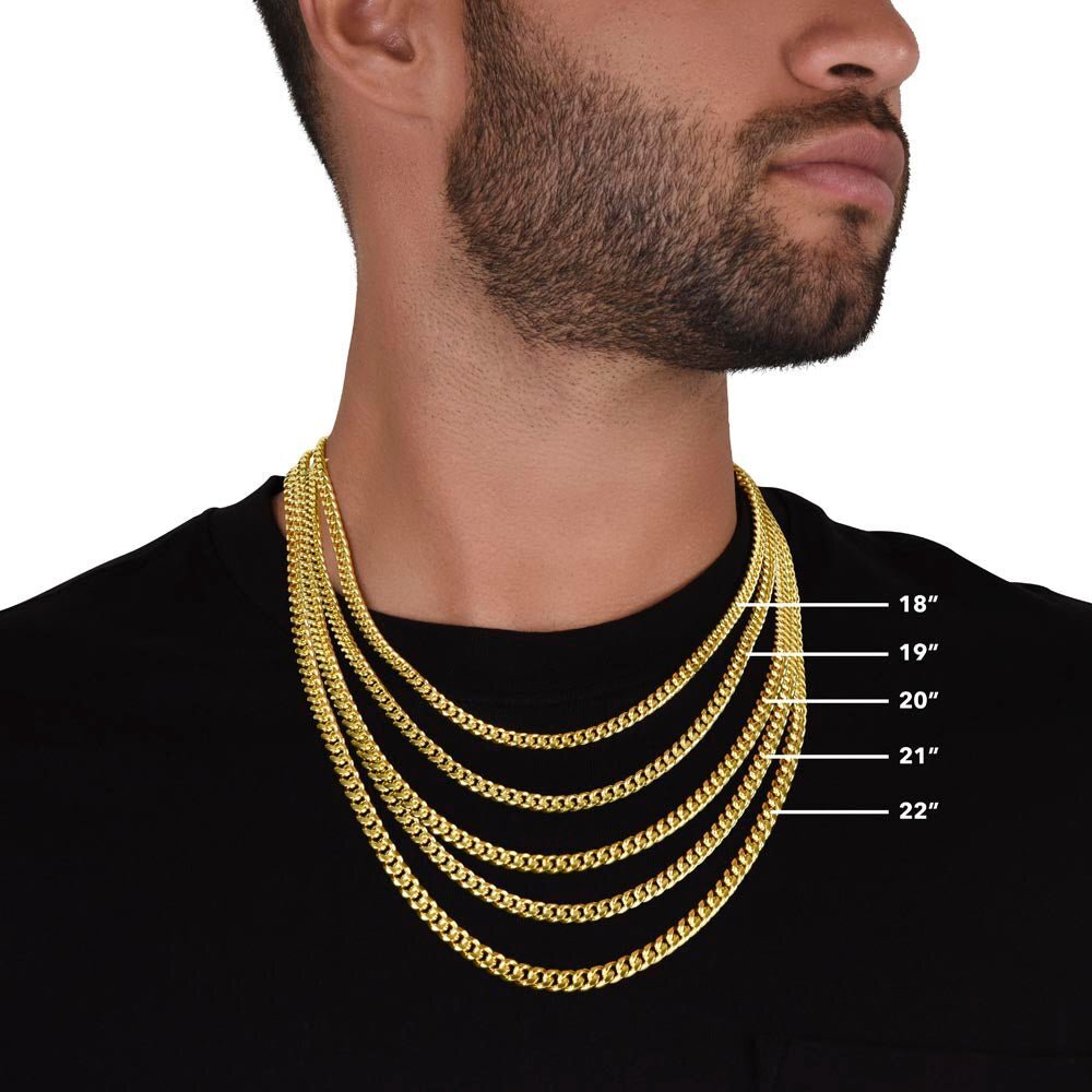 To My Man - Straighten Your Crown - Cuban Link Chain Necklace