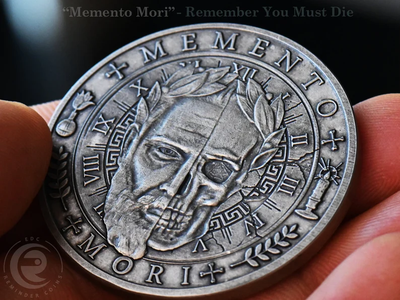 Memento Mori Coin | Everyday Carry Skull Medallion