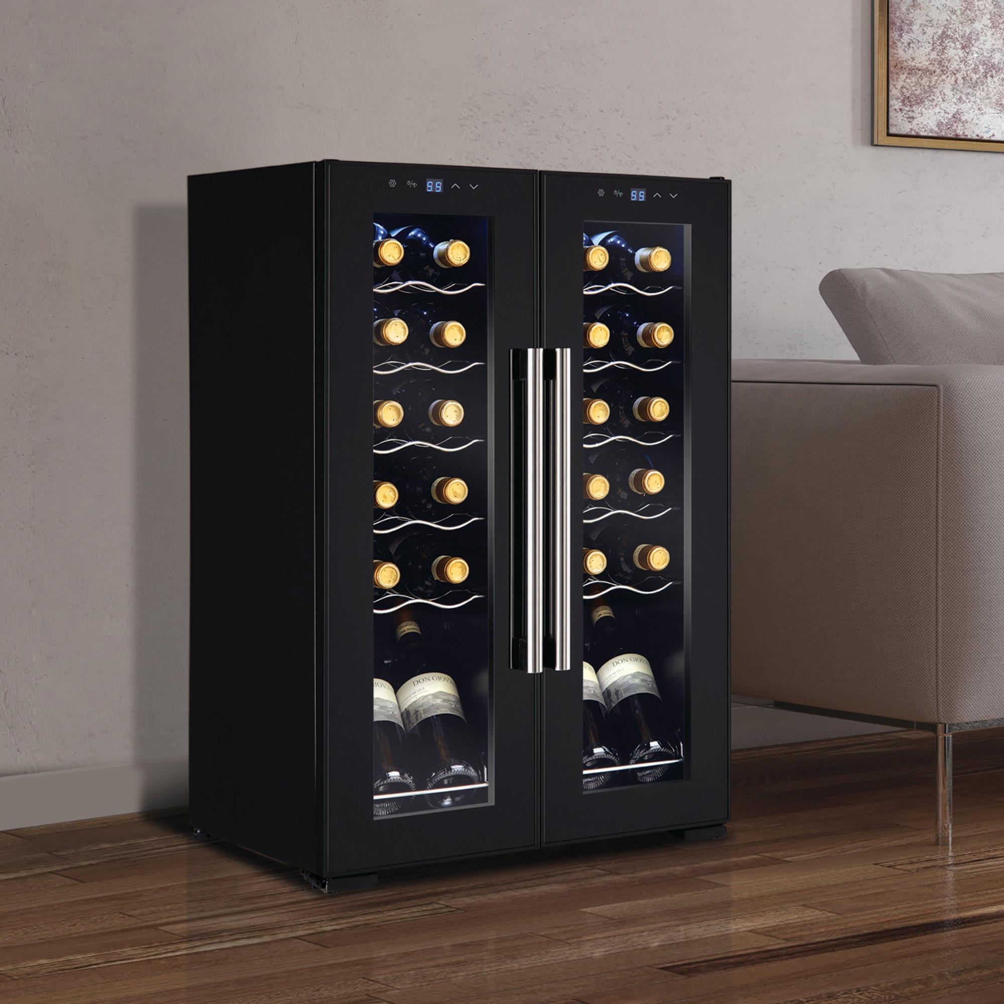 Wine Enthusiast 24-Bottle French Door Dual Zone Compressor Wine Cooler