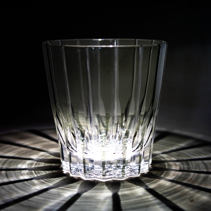 Kaleidoscope Inspired Whiskey Glass - Delicate Cutting Sparkling Crystal Tumbler