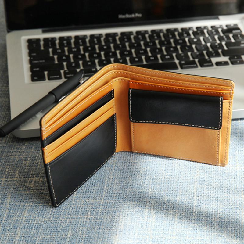 Large Capacity Multi-slot Bifold Real Leather Wallet