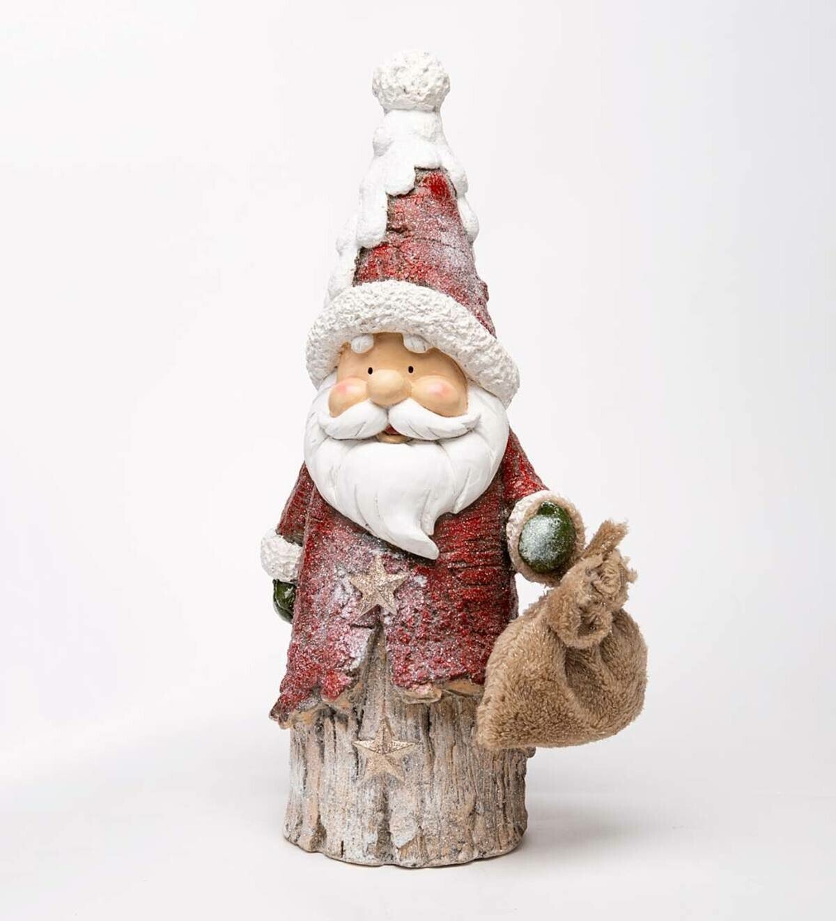 Indoor/Outdoor Holiday Lighted Woodland Santa/Snowman Statue