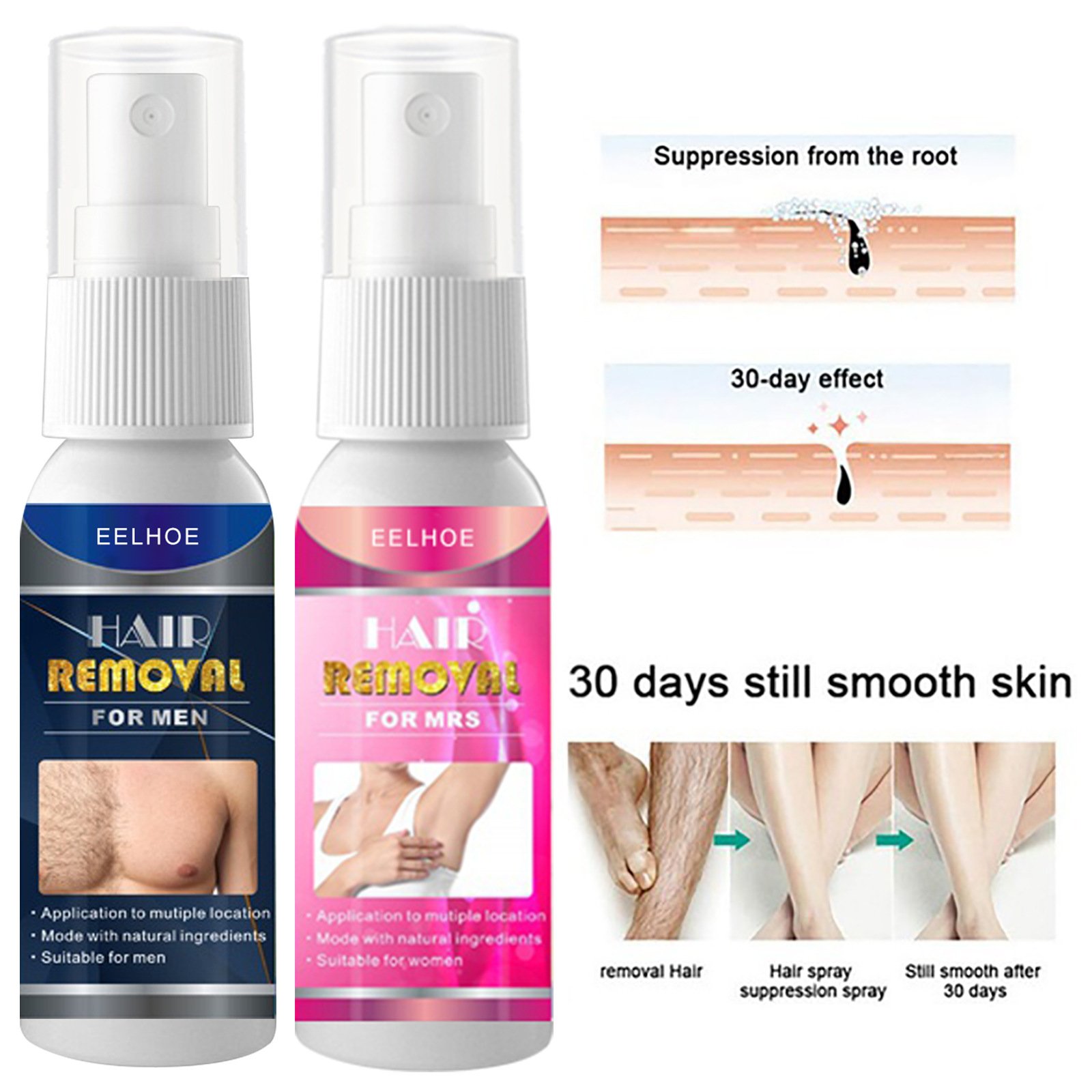 Last day early adopter price – 2023 New Sobeeriond Semi-permanent Hair Removal Spray