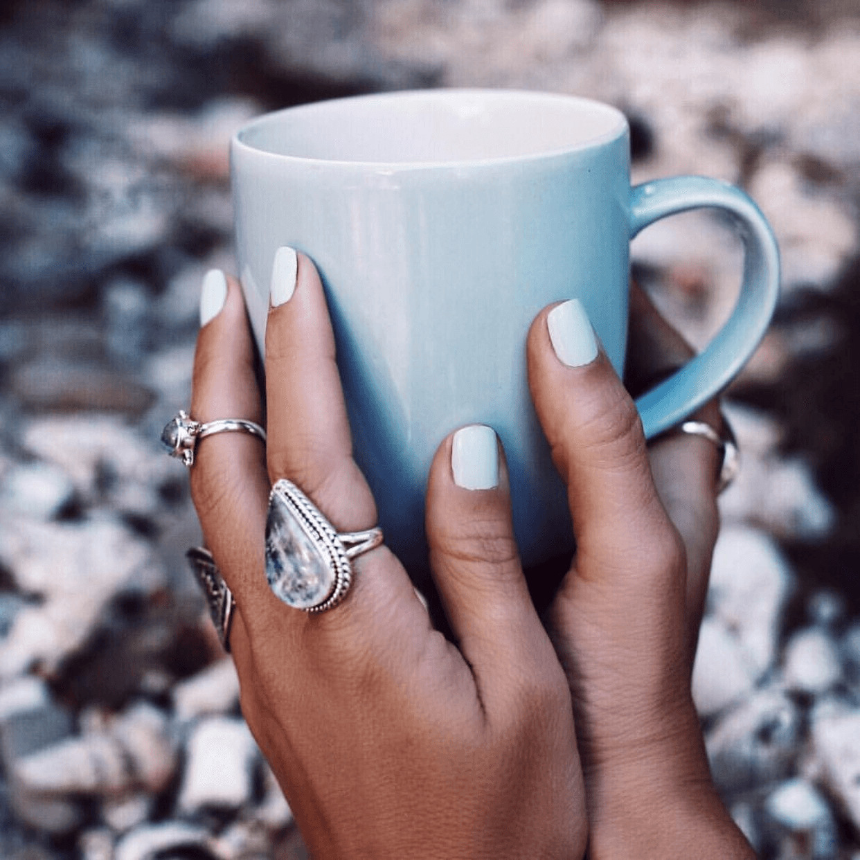 Handmade vintage boho moonstone ring -Sold Out Soon!!