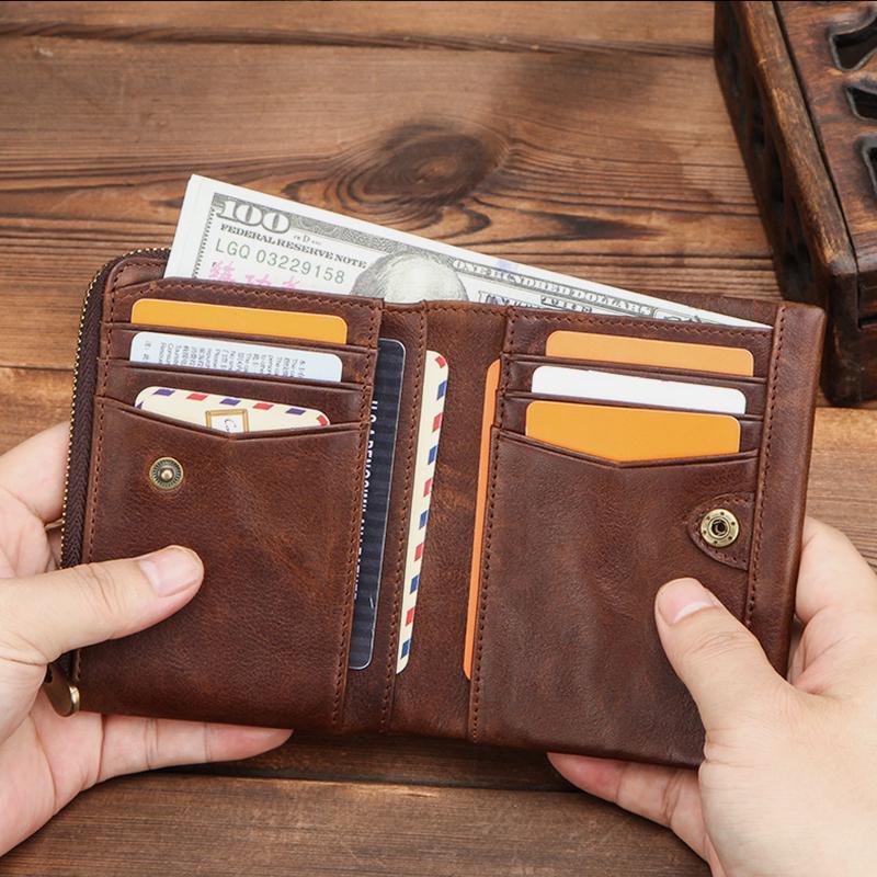 Men's RFID Blocking Genuine Leather Wallet