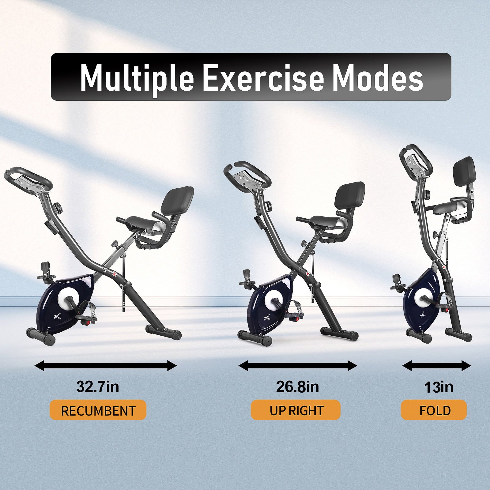 Leikefitness X-Bike Folding Sports Indoor Cycling Recumbent Exercise Bikes