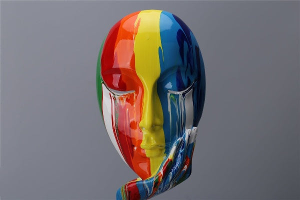 Colorful Painted Thinking Face