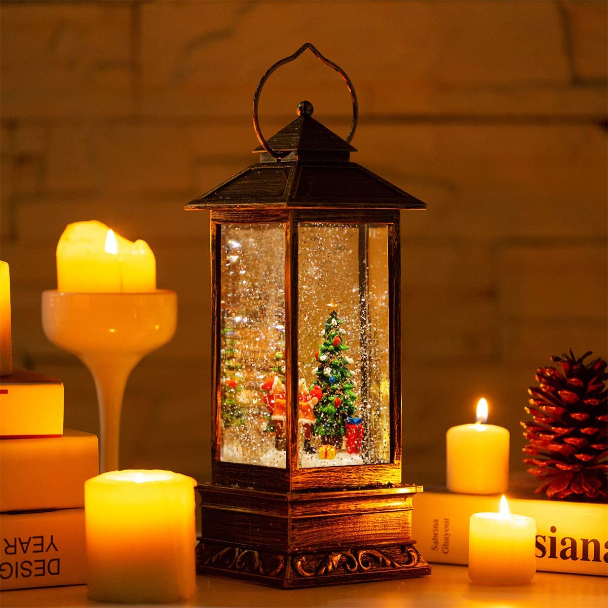 (🌲Early Christmas Sale- SAVE 49% OFF)Snow Globe Christmas Lantern Decorations-BUY 3 GET 10% OFF & FREE SHIPPING