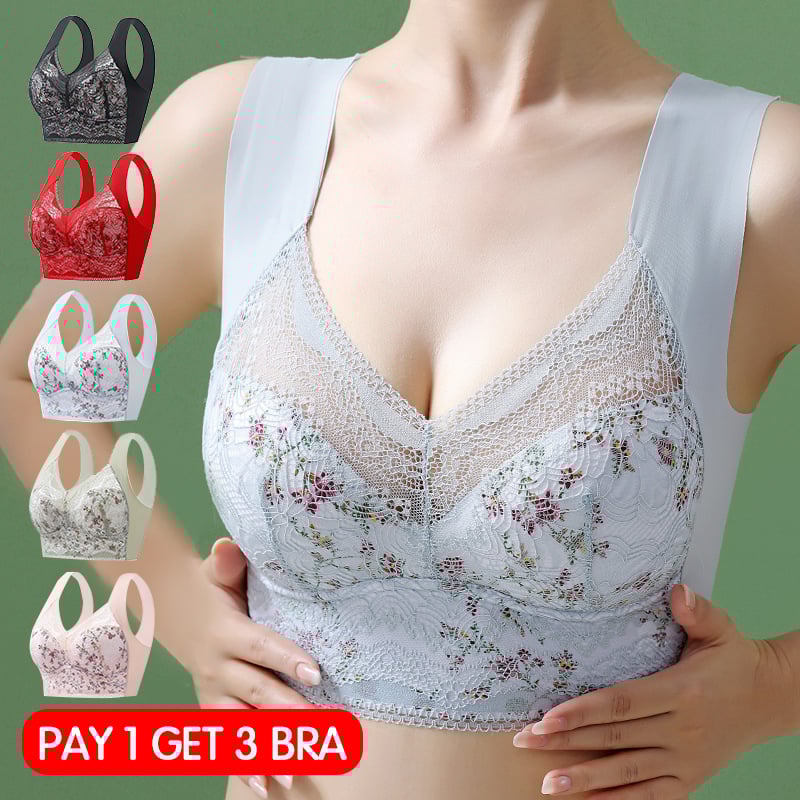 Pay 1 Get 3(3packs)🔥Plus Size Seamless Push Up Wireless Bra