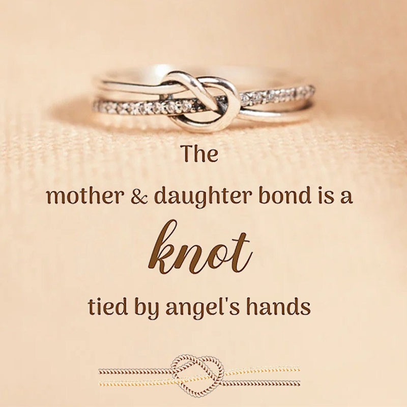 To My Daughter Double Band Knot Ring