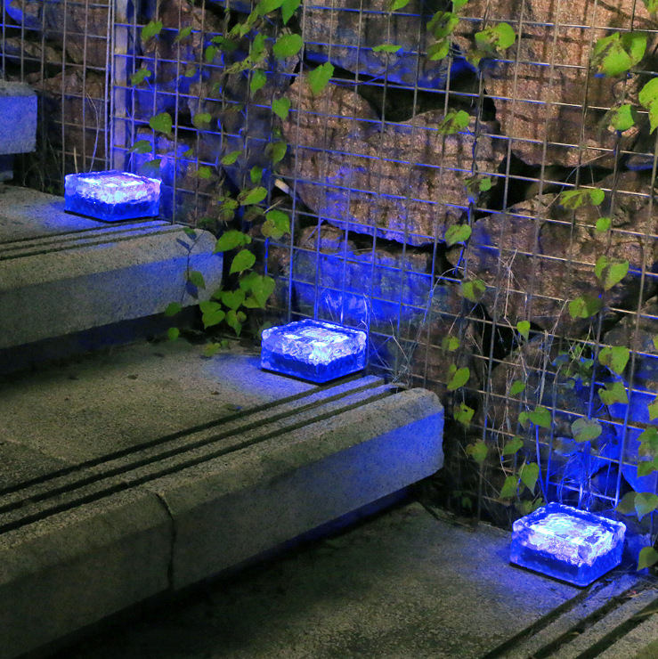 Brick Light Solar Ice Light Ice Cube Lights Buried Light Paver for Garden Courtyard Pathway Patio
