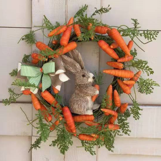 Bunny Carrot Easter Wreath