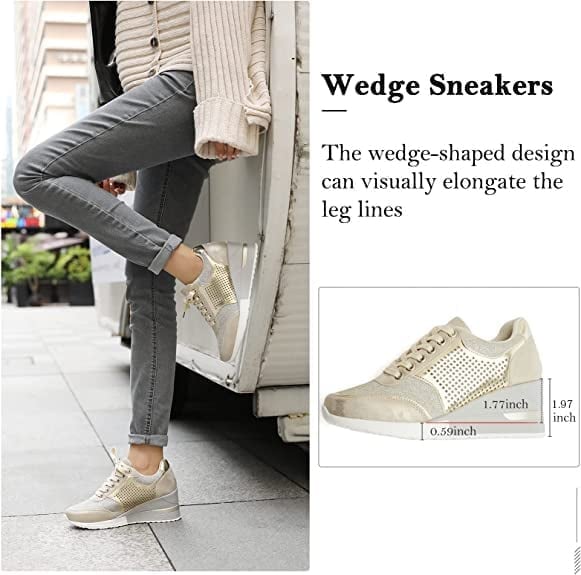 🌞HOT SALE🌞High Heeld Wedge Sneakers For Women