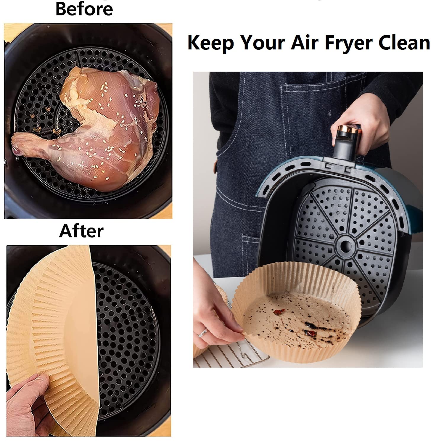 🔥Buy More Save More🥘Air Fryer Paper Liners, Oil-proof