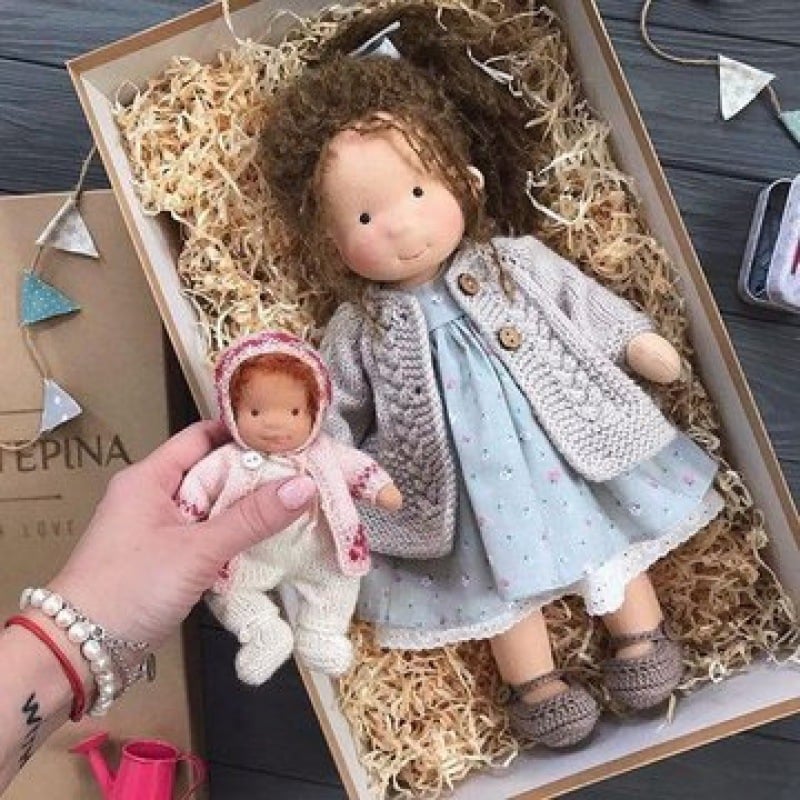 🎁The Best Gift for Kids-🎀Handmade Waldorf Doll👧(Buy2 Free Shipping)